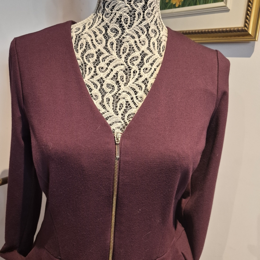 Dynamite Deep Purple Long Sleeve Dress - Picture 3 of 4